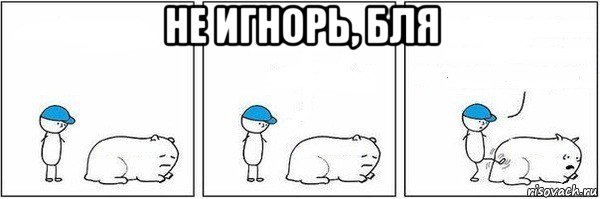 не игнорь, бля , Мем Пинок