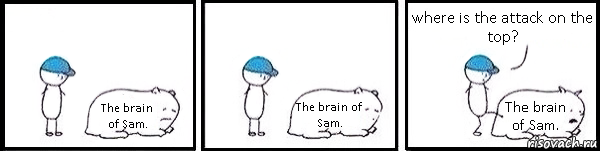 The brain of Sam. The brain of Sam. The brain of Sam. where is the attack on the top?, Комикс   Работай