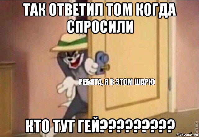 так ответил том когда спросили кто тут гей?????????, Мем    Ребята я в этом шарю