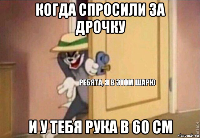 когда спросили за дрочку и у тебя рука в 60 см, Мем    Ребята я в этом шарю