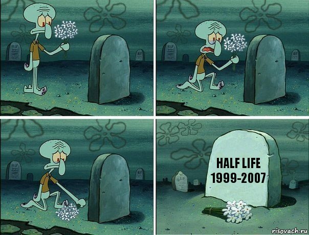 half life
1999-2007, Комикс  Сквидвард хоронит