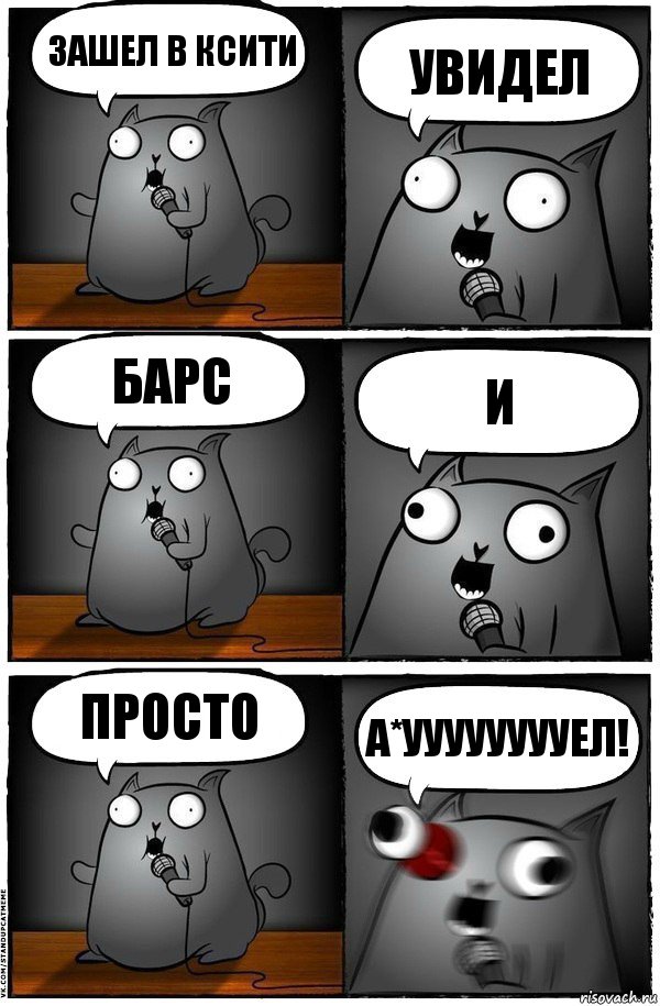 ЗАШЕЛ В КСИТИ УВИДЕЛ БАРС И ПРОСТО А*УУУУУУУУЕЛ!, Комикс  Стендап-кот