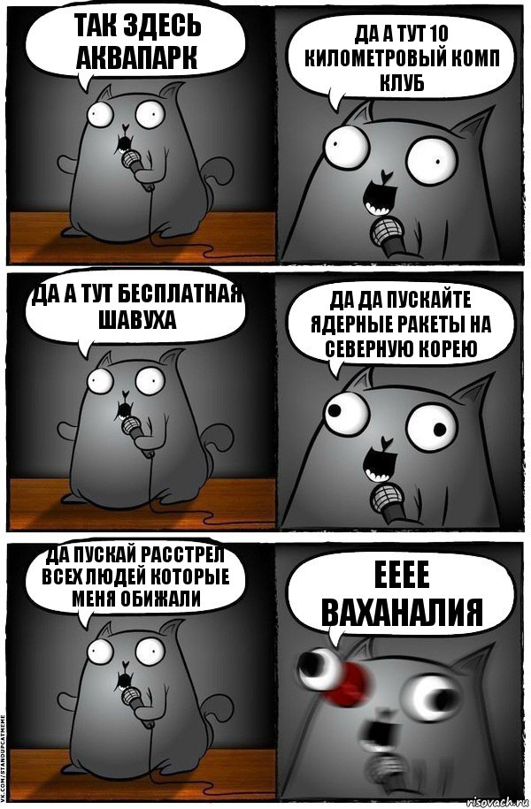 Так здесь аквапарк да а тут 10 километровый комп клуб да а тут бесплатная шавуха да да пускайте ядерные ракеты на северную Корею да пускай расстрел всех Людей которые меня обижали ЕЕЕЕ ВАХАНАЛИЯ