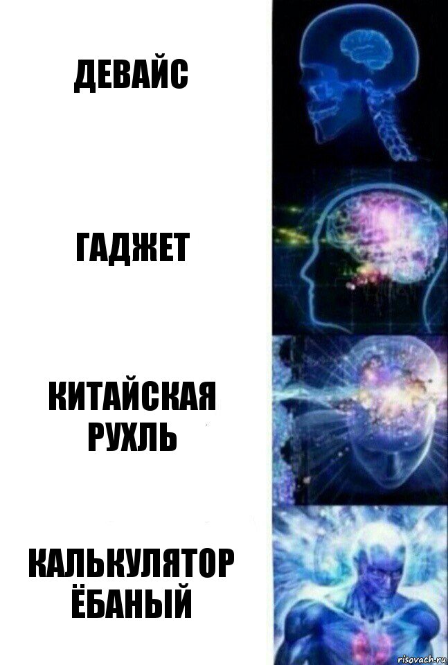 Девайс Гаджет Китайская рухль Калькулятор Ёбаный, Комикс  Сверхразум