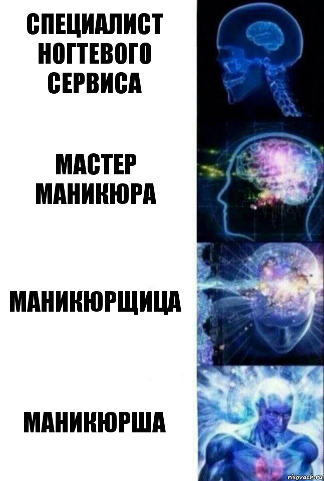 Специалист ногтевого сервиса Мастер маникюра Маникюрщица Маникюрша, Комикс  Сверхразум