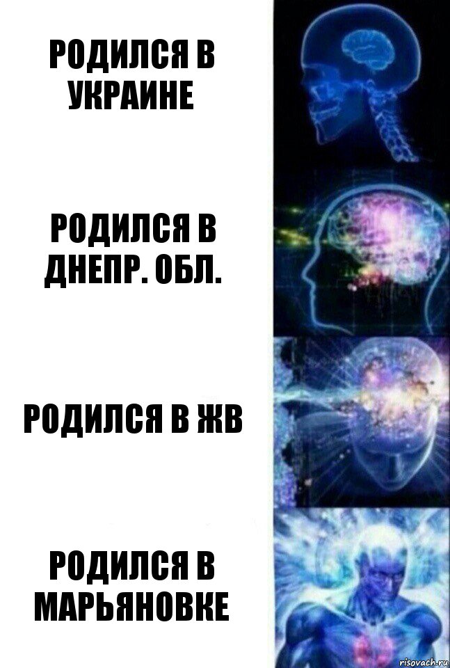 Родился в Украине Родился в Днепр. Обл. Родился в ЖВ Родился в Марьяновке, Комикс  Сверхразум