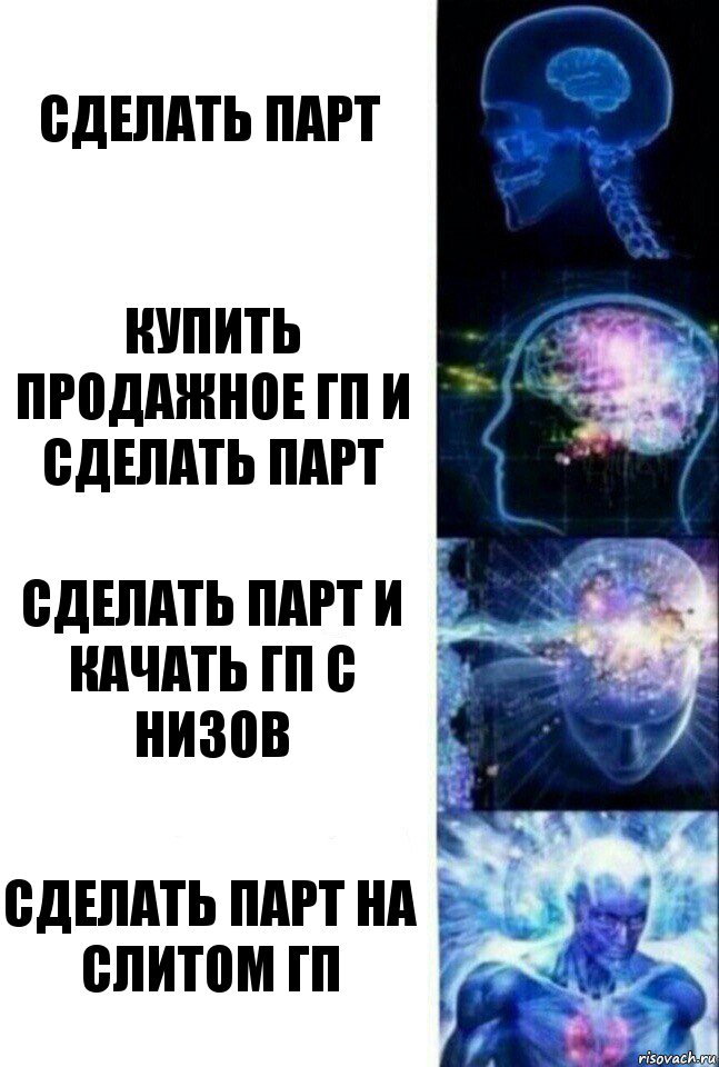 сделать парт купить продажное гп и сделать парт сделать парт и качать гп с низов сделать парт на слитом гп, Комикс  Сверхразум