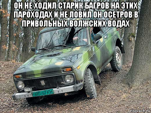 он не ходил старик багров на этих пароходах и не ловил он осетров в привольных волжских водах , Мем типичный водитель ВАЗ-2121