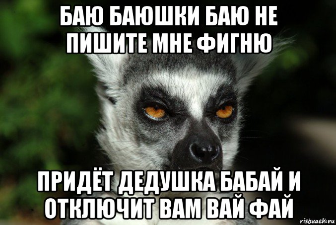 баю баюшки баю не пишите мне фигню придёт дедушка бабай и отключит вам вай фай, Мем   Я збагоен