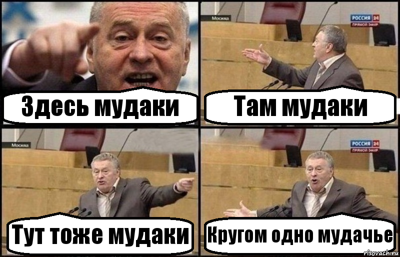 Здесь мудаки Там мудаки Тут тоже мудаки Кругом одно мудачье, Комикс Жириновский