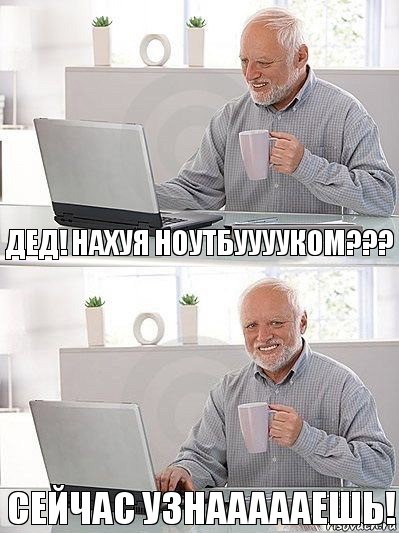 ДЕД! НАХУЯ НОУТБУУУУКОМ??? СЕЙЧАС УЗНАААААЕШЬ!, Комикс   Дед