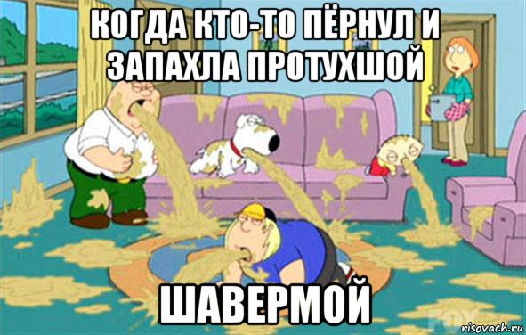 когда кто-то пёрнул и запахла протухшой шавермой, Мем Гриффины блюют