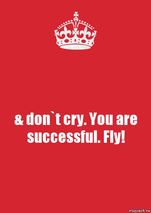 & don`t cry. You are successful. Fly!, Комикс Keep Calm 3