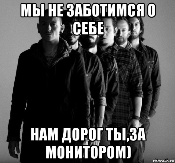 мы не заботимся о себе нам дорог ты,за монитором), Мем Linkin Park