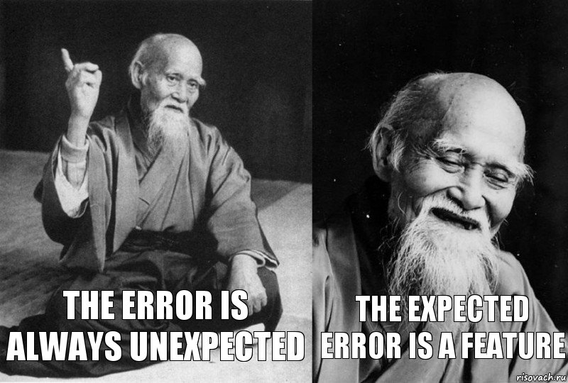 The error is always unexpected The expected Error is a feature, Комикс Мудрец-монах (2 зоны)