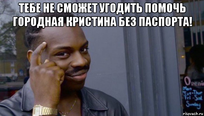 тебе не сможет угодить помочь городная кристина без паспорта! , Мем Не делай не будет