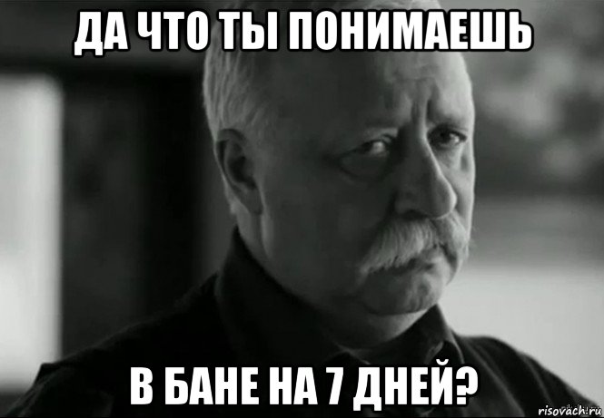 да что ты понимаешь в бане на 7 дней?, Мем Не расстраивай Леонида Аркадьевича