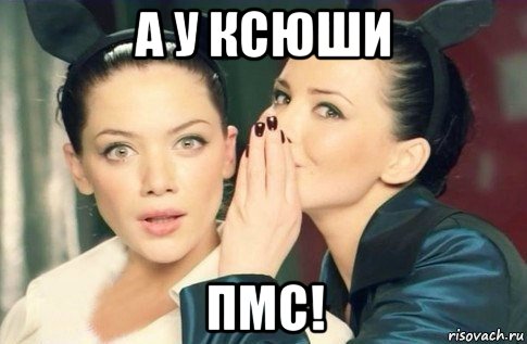 а у ксюши пмс!, Мем  Он