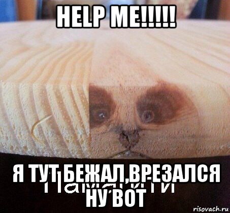 help me!!!!! я тут бежал,врезался ну вот, Мем   Памагити