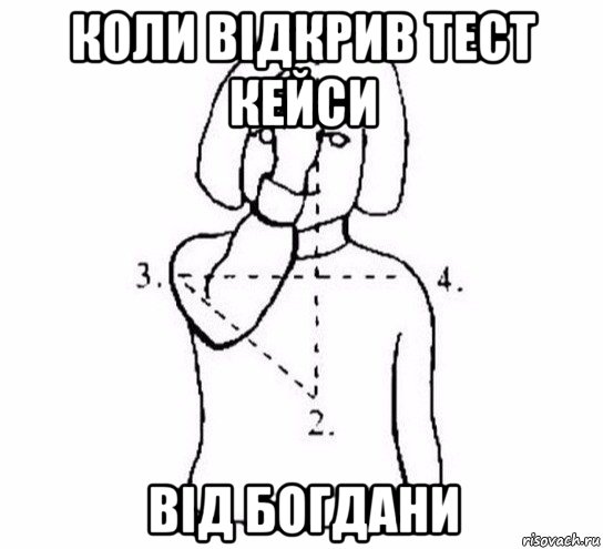 коли відкрив тест кейси від богдани, Мем  Перекреститься