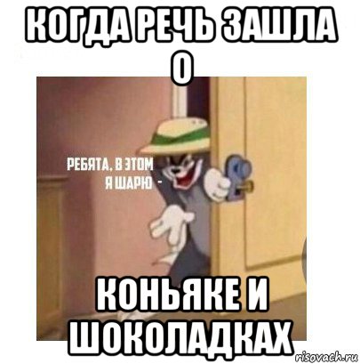 когда речь зашла о коньяке и шоколадках, Мем Ребята я в этом шарю