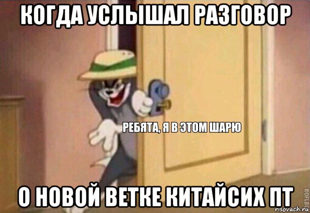 когда услышал разговор о новой ветке китайсих пт, Мем    Ребята я в этом шарю