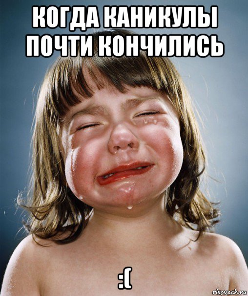 когда каникулы почти кончились :(