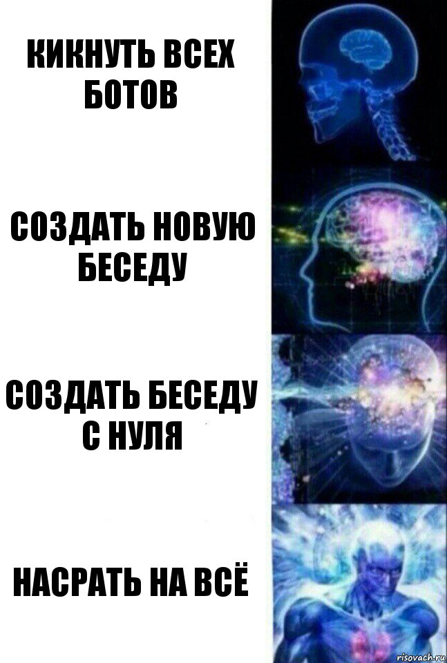 КИКНУТЬ ВСЕХ БОТОВ СОЗДАТЬ НОВУЮ БЕСЕДУ СОЗДАТЬ БЕСЕДУ С НУЛЯ НАСРАТЬ НА ВСЁ, Комикс  Сверхразум