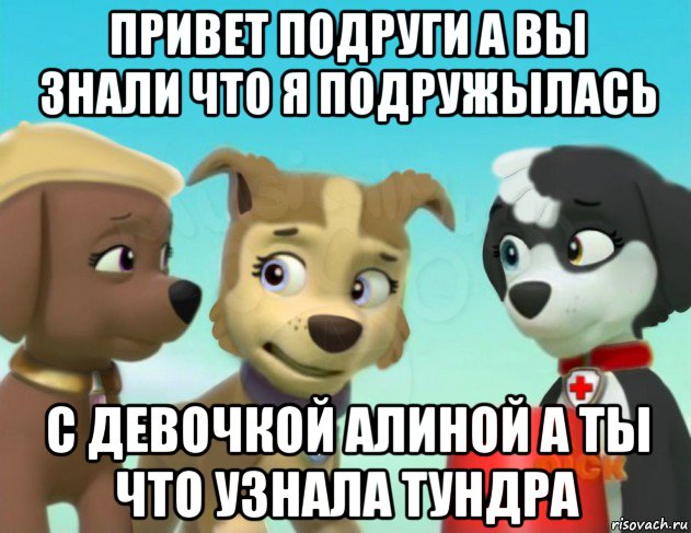 привет подруги а вы знали что я подружылась с девочкой алиной а ты что узнала тундра