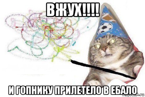 вжух!!!! и гопнику прилетело в ебало, Мем Вжух мем