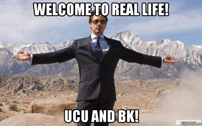 welcome to real life! ucu and bk!, Мем железный человек