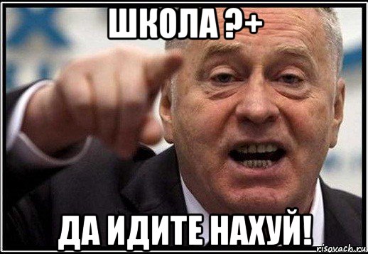 школа ?+ да идите нахуй!, Мем жириновский ты