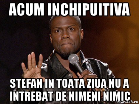 acum inchipuitiva stefan in toata ziua nu a intrebat de nimeni nimic, Мем  А теперь представь