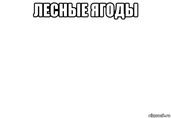 лесные ягоды 