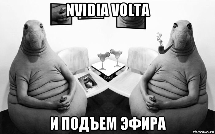 nvidia volta и подъем эфира, Мем  Два ждуна