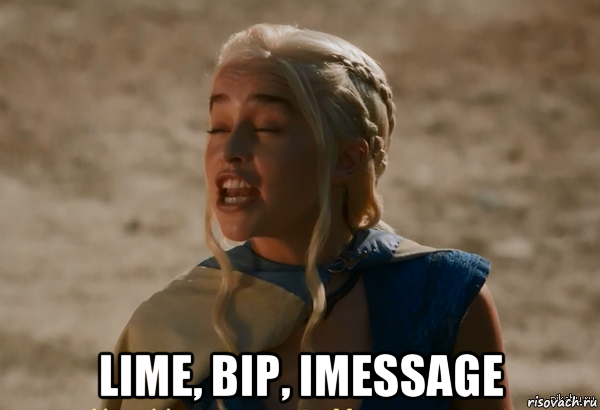  lime, bip, imessage