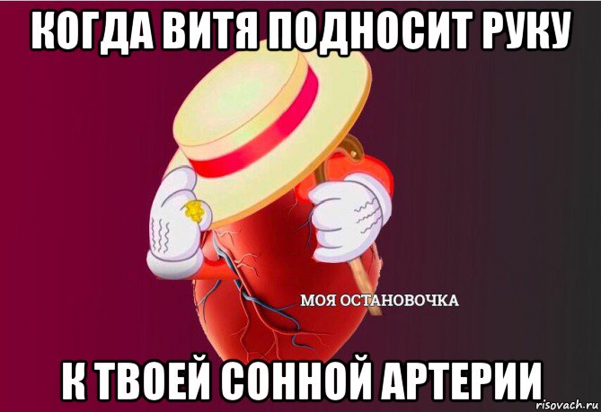 когда витя подносит руку к твоей сонной артерии, Мем   Моя остановочка