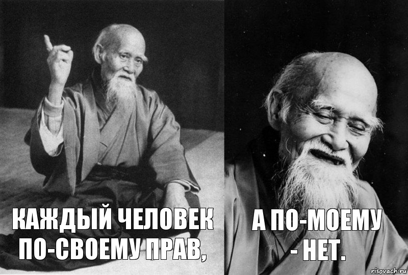 Каждый человек по-своему прав, А по-моему
- нет., Комикс Мудрец-монах (2 зоны)