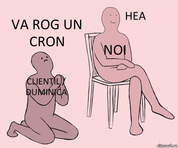 clientil / duminica noi va rog un cron, Комикс Неа