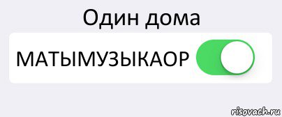 Один дома МАТЫМУЗЫКАОР , Комикс Переключатель