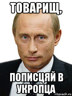 товарищ, пописцяй в укропца, Мем Путин