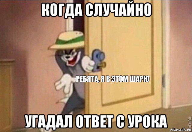 когда случайно угадал ответ с урока, Мем    Ребята я в этом шарю