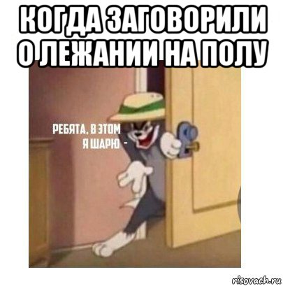 когда заговорили о лежании на полу , Мем Ребята я в этом шарю