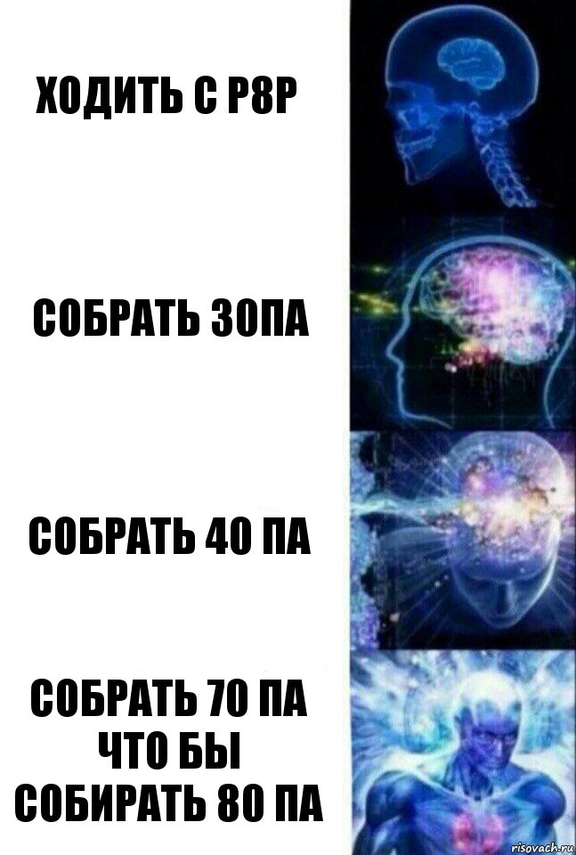 Ходить с р8р Собрать 30па собрать 40 па собрать 70 па что бы собирать 80 па, Комикс  Сверхразум