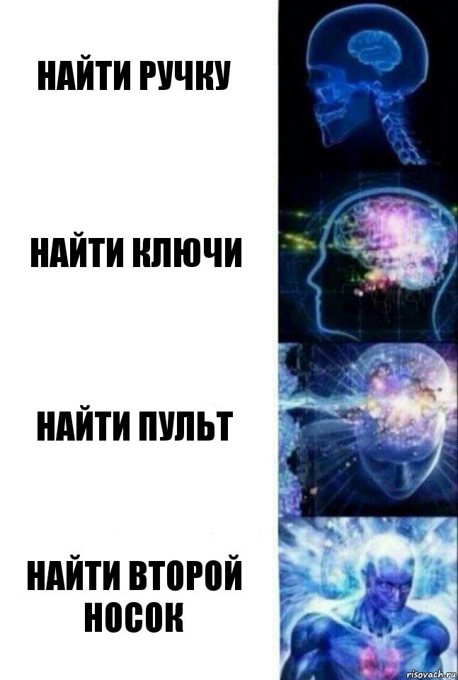 Найти ручку Найти ключи Найти пульт Найти второй носок, Комикс  Сверхразум