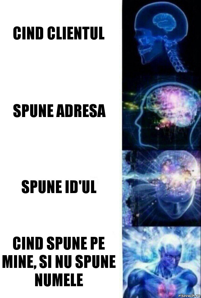 cind clientul spune adresa spune id'ul cind spune pe mine, si nu spune numele, Комикс  Сверхразум