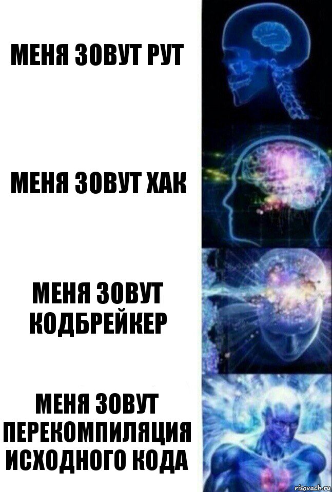 меня зовут рут меня зовут хак меня зовут кодбрейкер меня зовут перекомпиляция исходного кода, Комикс  Сверхразум