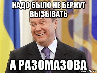 надо было не беркут вызывать а разомазова, Мем Янукович