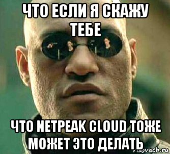 что если я скажу тебе что netpeak cloud тоже может это делать, Мем  а что если я скажу тебе