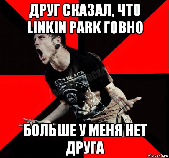 друг сказал, что linkin park говно больше у меня нет друга, Мем Агрессивный рокер